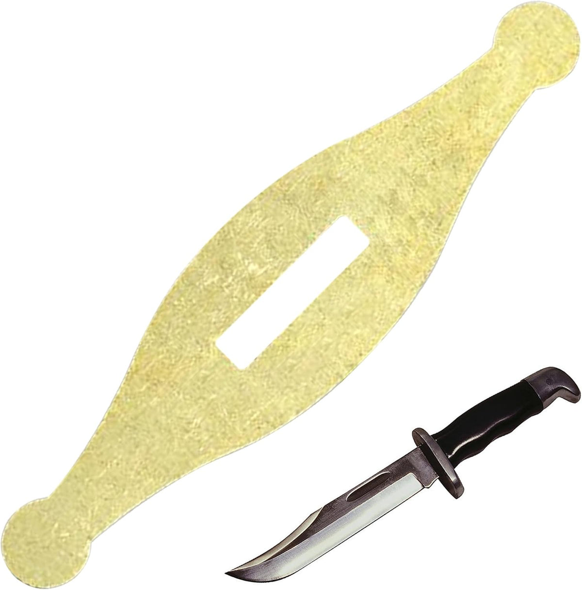 Knife Guard, 4mm Thick Brass Finger Guard, Rust Proof Universal Multi-Use Knife Making Supplies for Knifemaking DIY Tool Accessory, Finger Guard