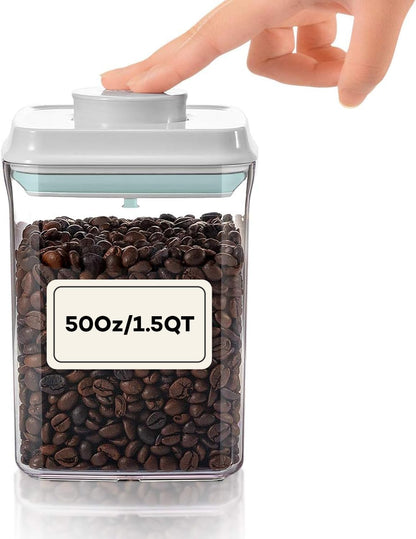 Bop Top Airtight Food Storage Containers with Lid 2 Cups / 16 oz | Kitchen Canister Sets | Air Tight Pantry Container | Pop Top Dry Food Storage Containers for Snacks, Sugar, Flour, Baking, Pasta