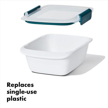 OXO Good Grips Prep & Go Snack & Dip Container, Snack Fuss-Free on the Move, Leakproof Reusable Small Meal Food Storage and Lid, Food Containers with Lids, Snack Organizer, 1.6 Cups/0.4 L