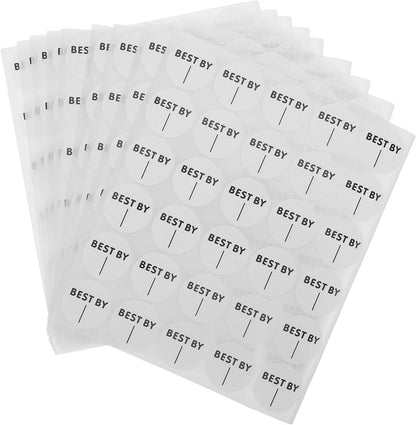 10 Sheets Removable Food Date Labels,1 Inch Best by Labels, Freezer Date Stickers, Waterproof Food Storage Stickers Easy Clean No Residue, 30pcs/Sheet