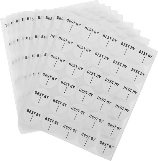 10 Sheets Removable Food Date Labels,1 Inch Best by Labels, Freezer Date Stickers, Waterproof Food Storage Stickers Easy Clean No Residue, 30pcs/Sheet