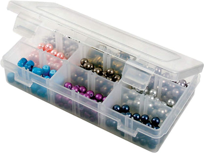 ArtBin Large Solutions Box Clear Art & Craft Organizer with Dividers - Plastic Storage Case for Convenient and Versatile Storage - Ideal for Various Craft Supplies