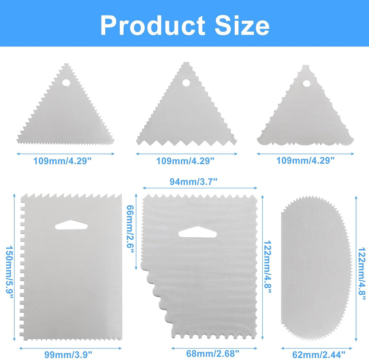 Bonsicoky Stainless Steel Cake Scraper