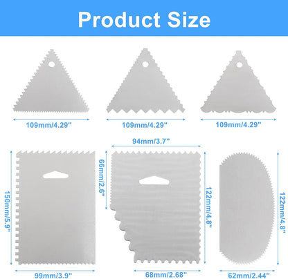 Bonsicoky Stainless Steel Cake Scraper