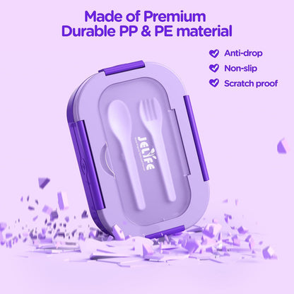 Jelife Lunch Box Kids Bento Box - 1300ml Large Bento-Style Bento-Box Adults Lunch Box, Ideal Leak Proof Bento Lunch Boxes for Kids School, BPA Free Lunchbox Containers for Teens Toddlers, Purple
