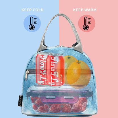 FlowFly Insulated Lunch Cooler Bag - Tote Bag Organizer for Women/Men, Black - Colors B