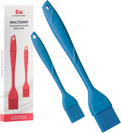 Kitchen Mama WaltzGrip Platinum Silicone Basting Pastry Brush, Yellow