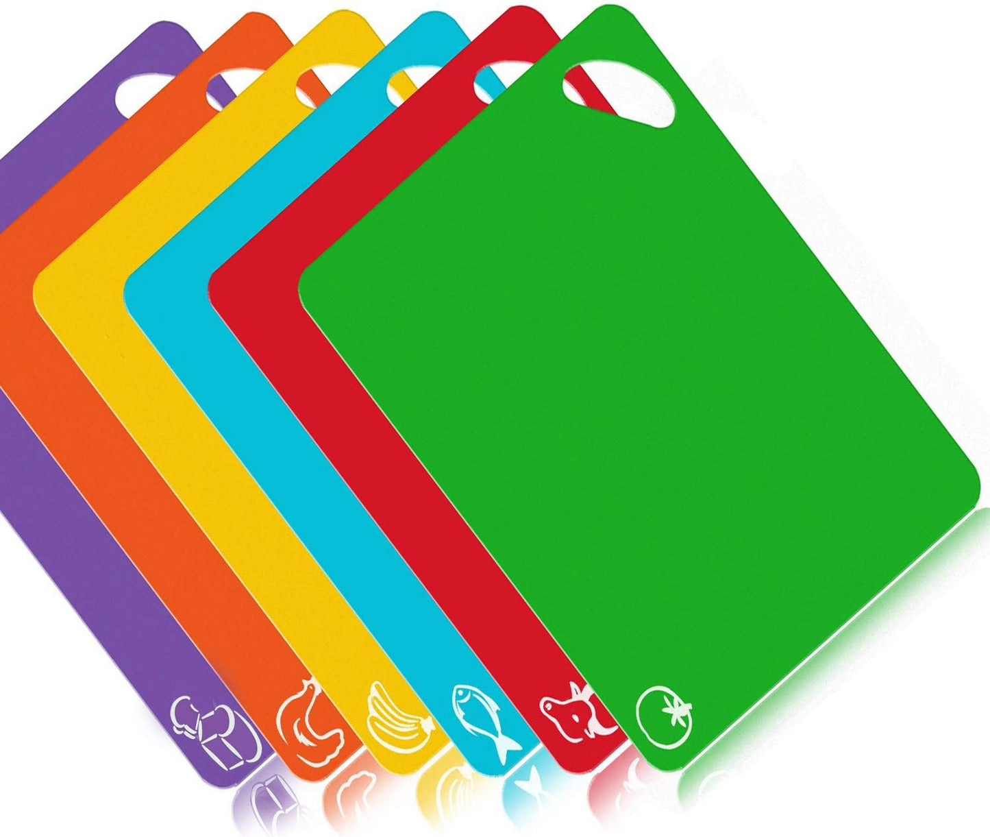 Heavy Duty Grip Flexible Cutting Board, Plasitc Cutting Board Mats Set Better Use for Kitchen RV Bar BBQ, Thicker Chopping Board (1.2mm), BPA Free (Multi-color: Set of 4)