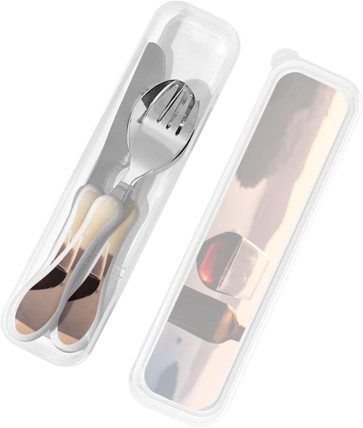 3-Piece Kids Silverware Set With Storage Case, Stainless Steel Reusable Children Safe Knife Spoon Fork Set Insects Love Children Flatware Set For Kids Lunch Box