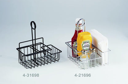 GET Modern Chrome Metal Four Compartment Condiment Caddy Table Caddies Collection