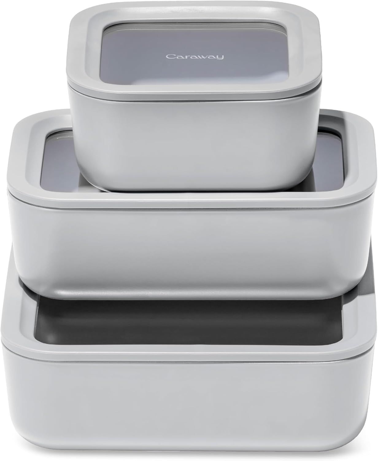 Caraway 13pc Glass Food Storage Container Set - Easy to Store, Non Toxic Lunch Box - with Glass Lids - Includes Storage Organizer - Mist