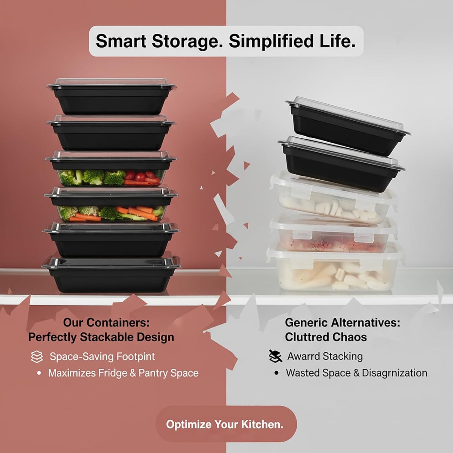 60 Pack Meal Prep Containers with Lids,38 oz,Reusable,To Go | Take Out,Food Storage,Disposable Plastic Lunch Boxes,Sturdy,Freezer,Microwave,Dishwasher Safe,Stackable,Leak-proof