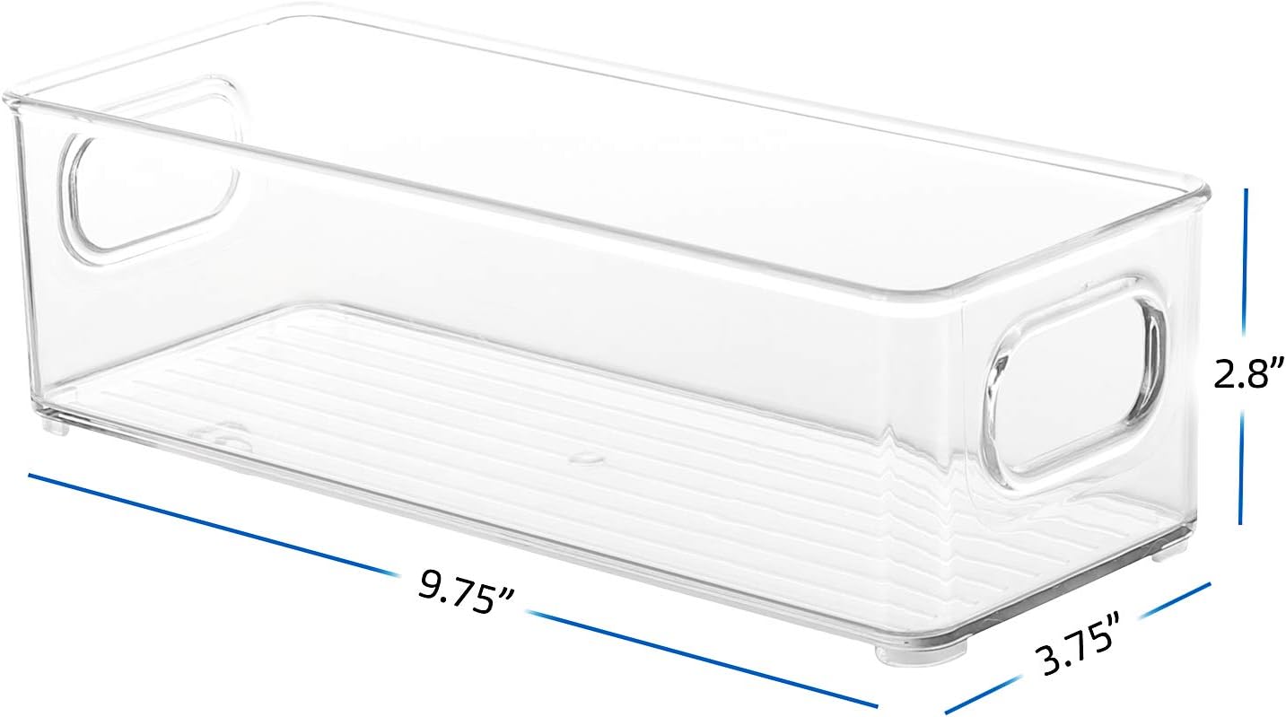 STORAGEBUD Fridge Organizer - 14 Piece Refrigerator Organizer Bins - Stackable Freezer Organizer - Clear Refrigerator Organizer - Acrylic Fridge Bins, (VDS-SB-BIN-14SET)
