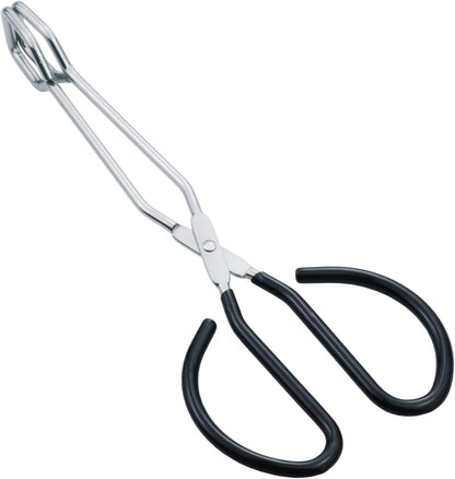 HINMAY Scissor Cooking Tongs 11-Inch Stainless Steel Wire Tongs Kitchen Scissor Tongs, Set of 2