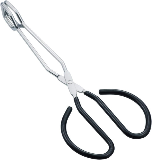 HINMAY Scissor Cooking Tongs 11-Inch Stainless Steel Wire Tongs Kitchen Scissor Tongs, Set of 2