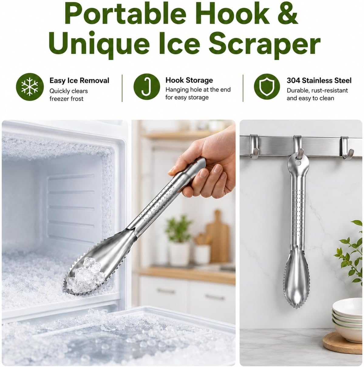 2-Pack Large Fish Scraper, 304 Stainless Steel Fish Scaler, Non-Slip Handle