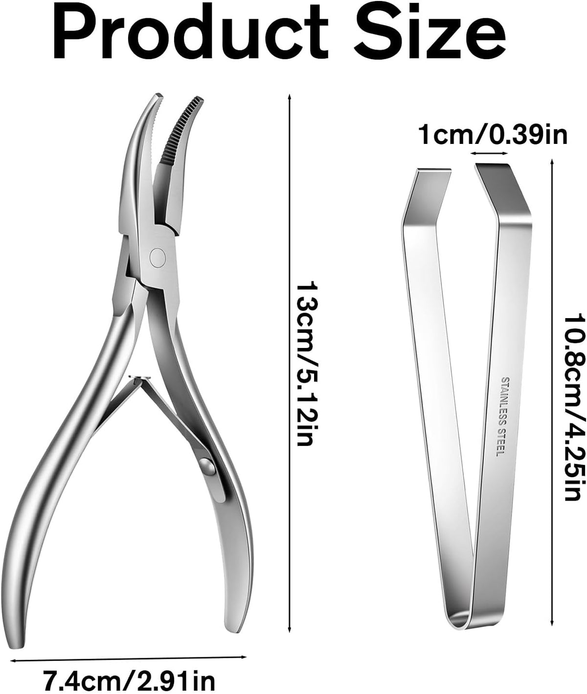 Fish Bone Tweezers with Flat Pin Bone Remover Tweezers