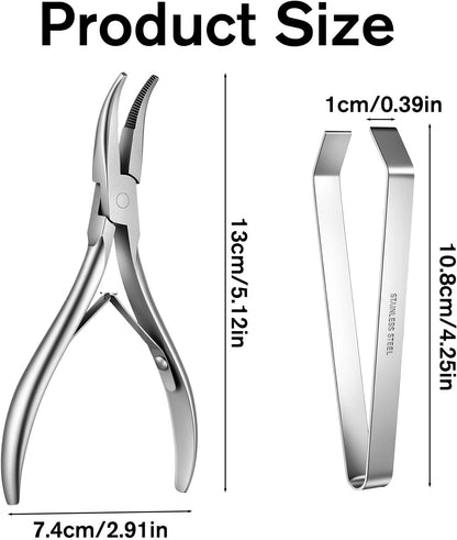 Fish Bone Tweezers with Flat Pin Bone Remover Tweezers