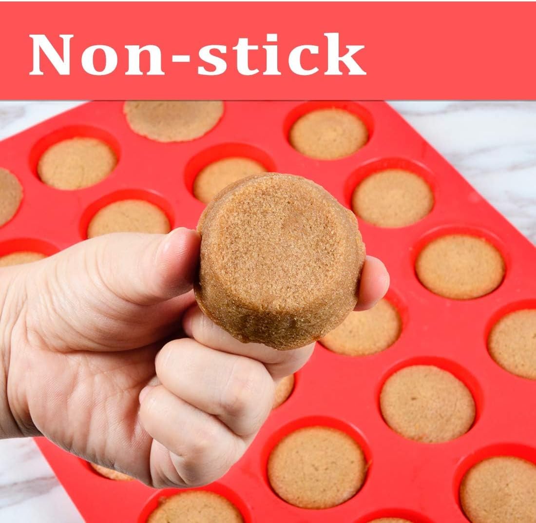 CAKETIME 12 Cups Silicone Muffin Pan - Nonstick Cupcake Pan 1 Pack Regular Size Silicone Mold for Baking