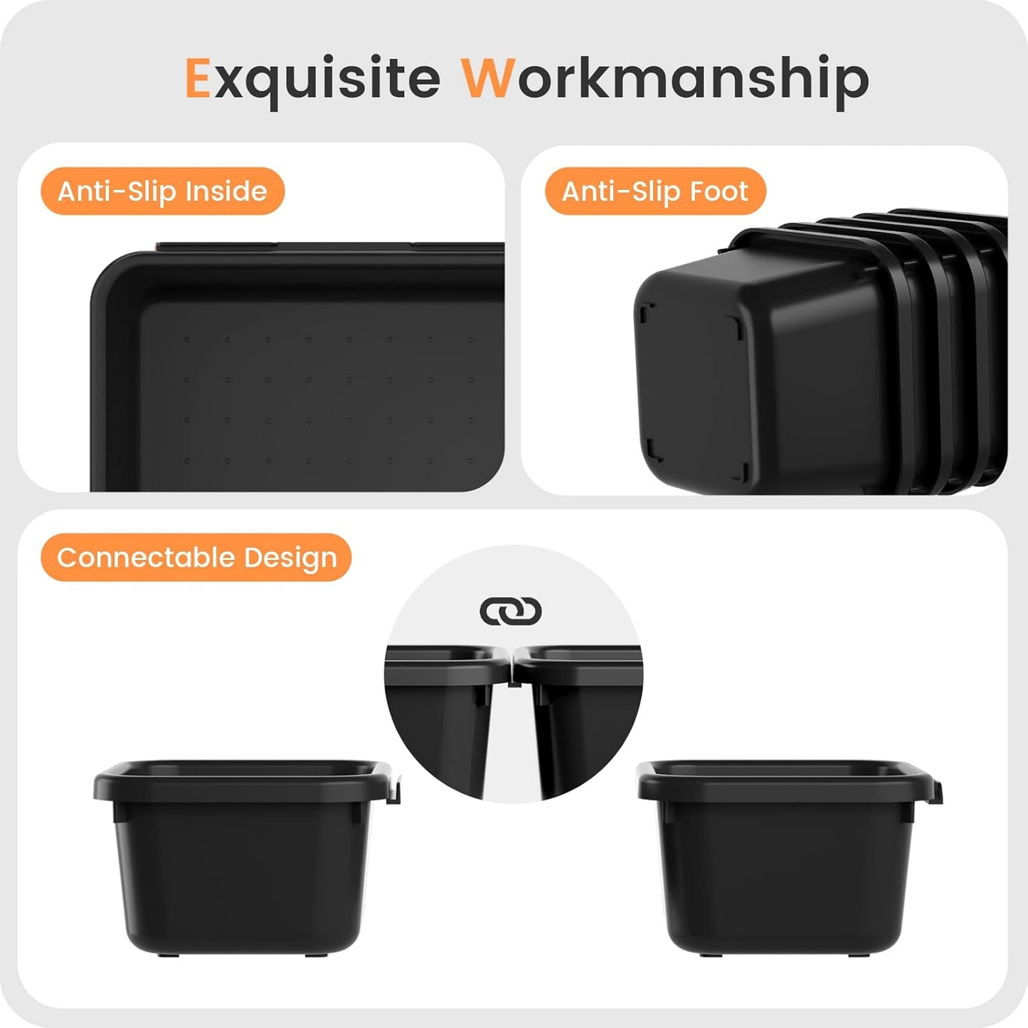 【Military Grade】A-LuGei Drawer Organizer, 【𝟱𝗦𝗶𝘇𝗲】 Makeup organizer, 【Holds 177 Items】 Bathroom Organizers and Storage, Organization and Storage, Desk Drawer Organizer for Vanity (Clear)