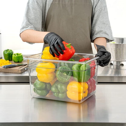 Restaurantware-2.5 Inch Deep Food Pans, 1 1/6 Size Commercial Food Storage Container - Freezable, Break-Resistant, Clear Plastic Cold Pans, Dishwashable, For Kitchens, Restaurants, Or Cafeterias