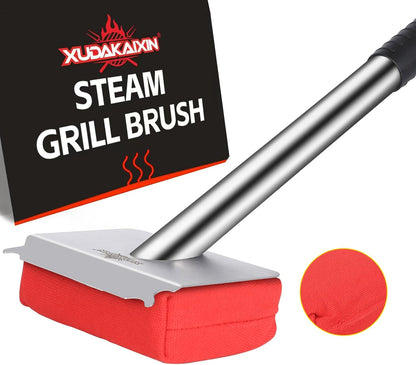 XUDAKAIXIN Bristle-Free Steam Grill Brush,No Bristle Shedding— Ultra Safe & Efficient BBQ Grill Cleaner for Outdoor Grill, for Men, Dad, or Any Grill Lover﻿
