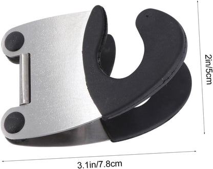 2pcs Stainless Steel Pot Clip Spoon Holder, Heat Resistant Kitchen Gadget