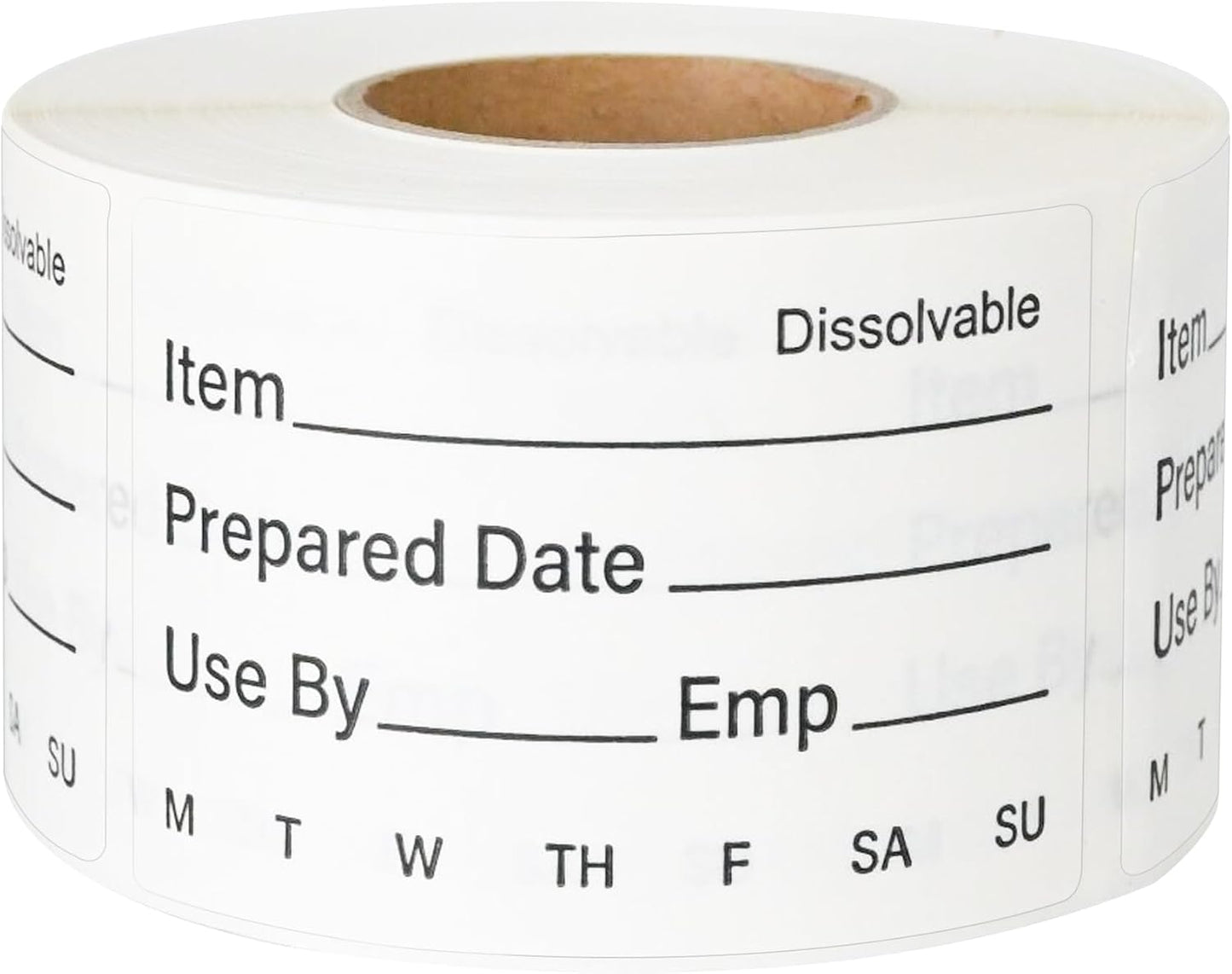 L LIKED 500 Pcs Dissolvable Food Labels Large Size 2" x 3" Food Storage Stickers Use by Shelf Life Labels for Food Storage