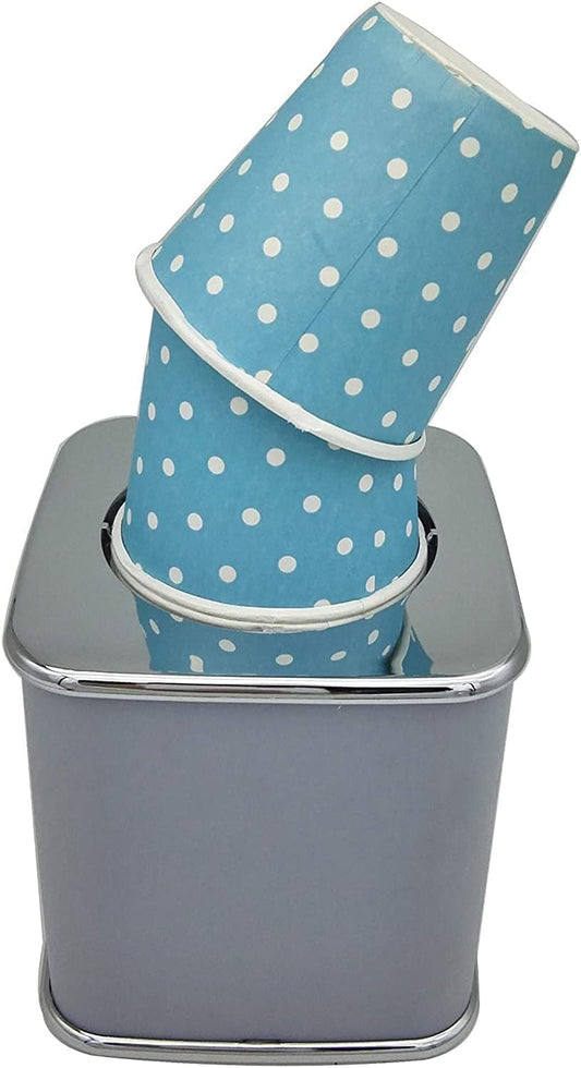 Cup Dispenser, Disposable Paper Cup Dispenser for 3 Ounce or 5 Ounce Bath Cups, with 20 pcs 3 oz Cups Sliver