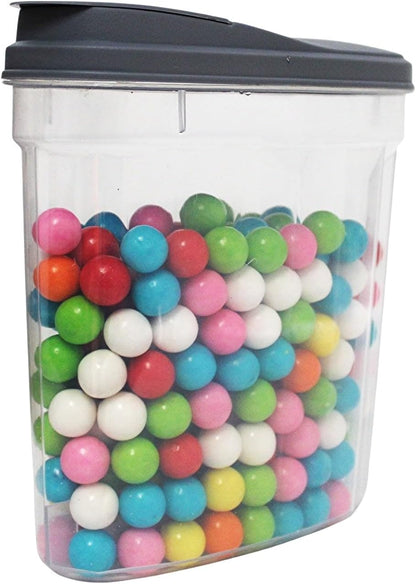 2-Pack Medium Airtight Lock & Pour Food Storage Containers – 5 Cups (60.87 oz) BPA-Free Dispensers for Snacks, Cereal, Candy, Sugar, Dog Treats & Dry Ingredients – Easy Grip & Flip-Top Lid