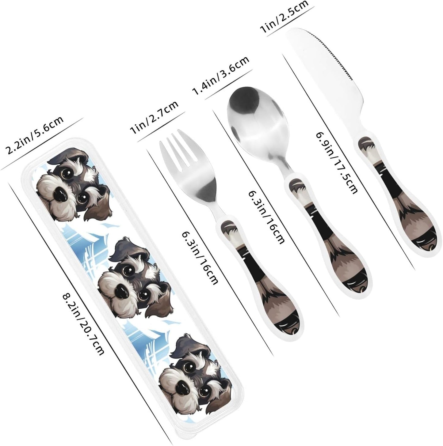 3-Piece Kids Silverware Set With Storage Case, Stainless Steel Reusable Children Safe Knife Spoon Fork Set Animal Cartoon Owls Cute Children Flatware Set For Kids Lunch Box