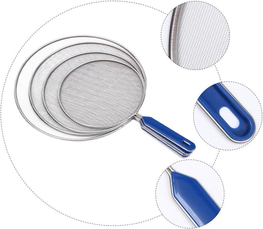 4-Pack Oil Splatter Guard Mesh Covers for Frying Pans and Pots Splashproof Kitchen Oil Screen 18.50X12.99X0.39 Inch Kitchen Accessories for Cooking Safety