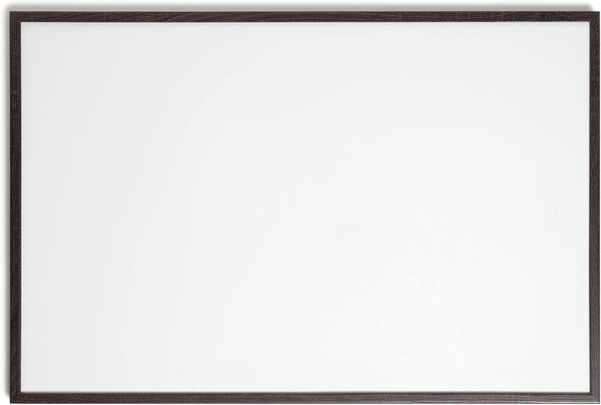 U Brands Framed Magnetic Weekly Calendar Dry Erase White Board, Office Supplies, Black Frame, with Marker, Magnet, 11” x 18”