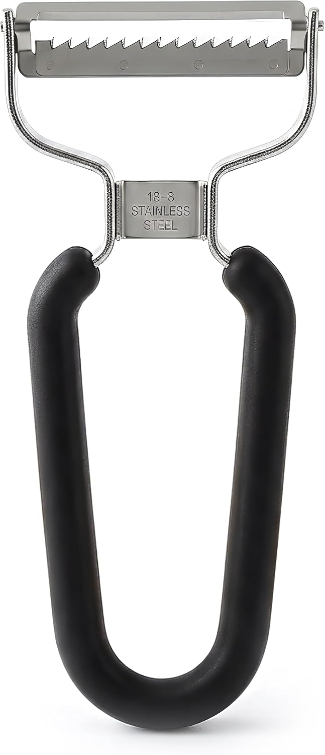 Lurch Germany Julienne Vegetable Y Peeler 5.1 x 2.3 Inches / 13 cm x 6 cm | Stainless Steel Cutter & Slicer for Carrot, Potato & Apple | Veggie Zoodles Maker | Non-slip Comfortable Handle - Black