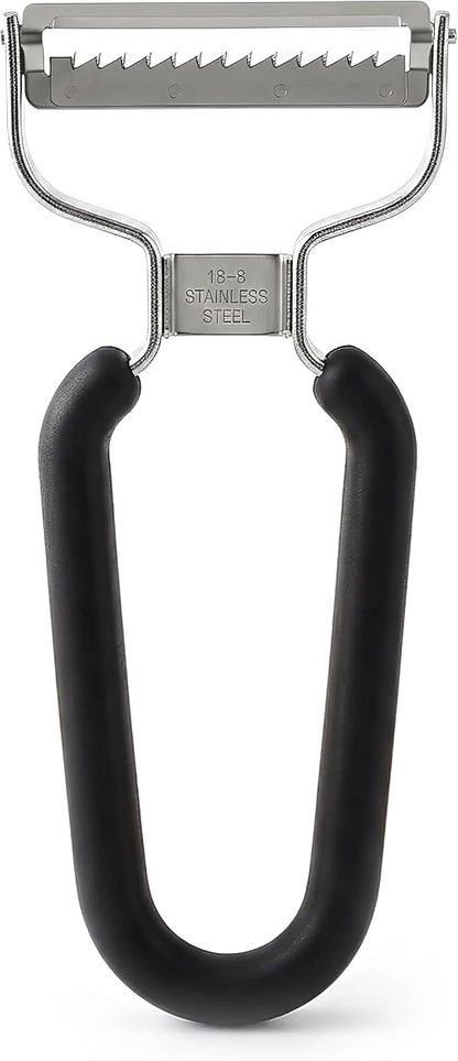 Lurch Germany Julienne Vegetable Y Peeler 5.1 x 2.3 Inches / 13 cm x 6 cm | Stainless Steel Cutter & Slicer for Carrot, Potato & Apple | Veggie Zoodles Maker | Non-slip Comfortable Handle - Black