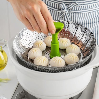 Expandable Steamer Basket, Stainless Steel Folding Steamer Insert
