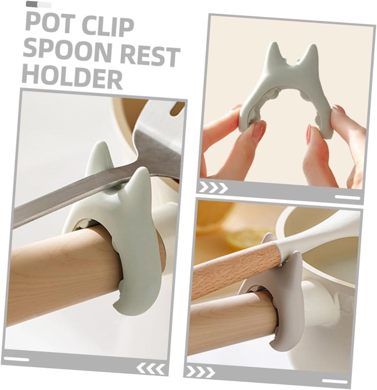 Silicone Spoon Holder Pot Clip 2pcs Boil over Stopper