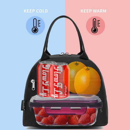 FlowFly Insulated Lunch Cooler Bag - Tote Bag Organizer for Women/Men, Black - Colors B