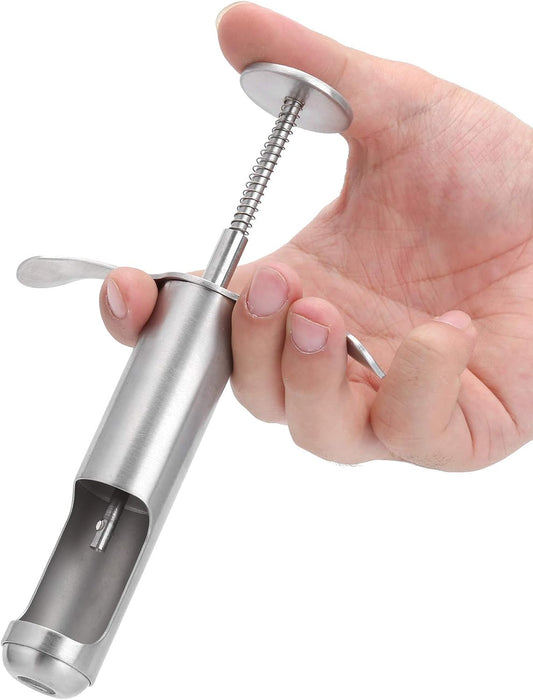 Corer and Pitter, Reusable Stainless Steel Tanghulu Pitter Fruit Grapes Seeds Push to Core Remover Deseeder Tool for Red Dates Hawthorn Grape Kitchen Gadgets