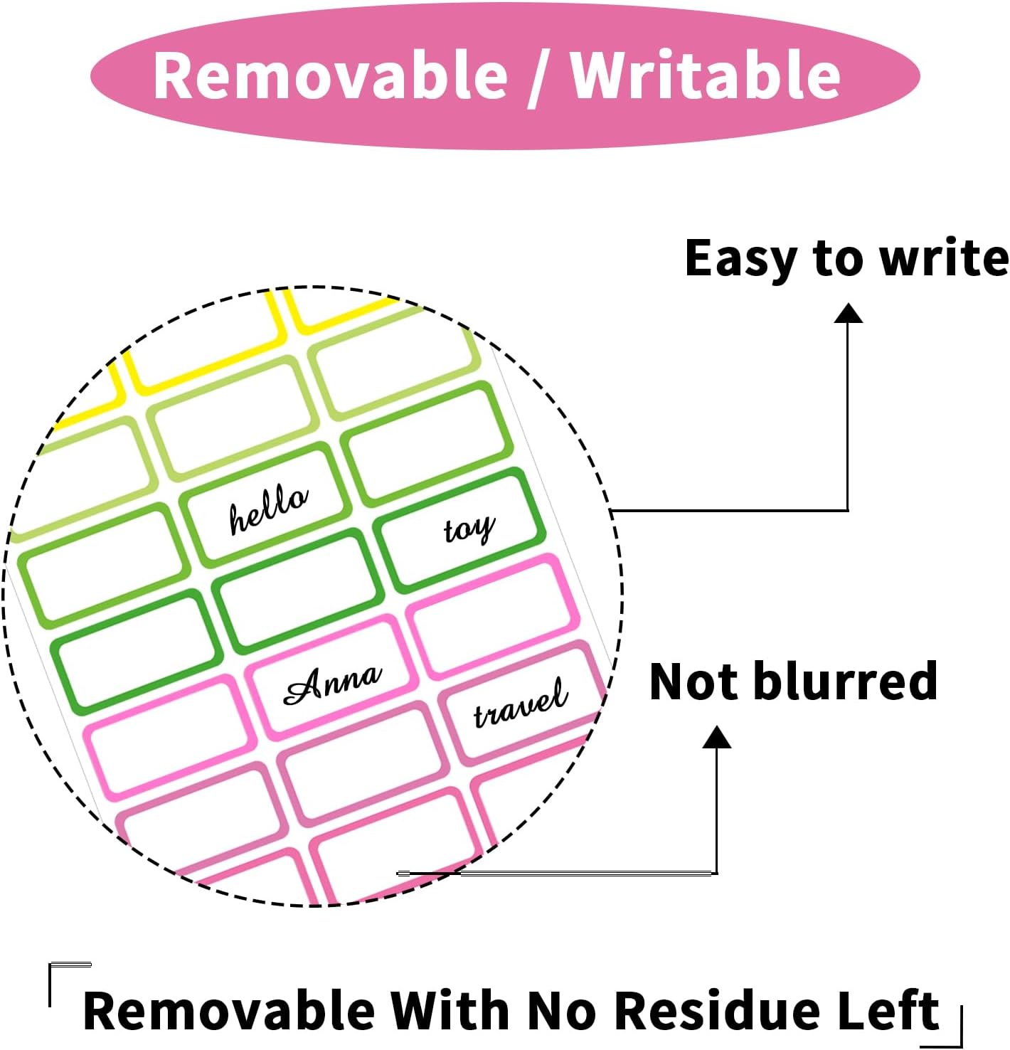 Removable Freezer Labels Stickers, 1 x 3 Inch Blank Removable Freezer Labels Food Storage Stickers, Date Label Waterproof Oil Resistant Easy Clean No Residue- 250 Sheets