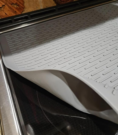 YUHFERA Stove Top Cover for Electric Stove - Silicone Stove Mat for Glass Top, Glass Cooktop Protector For Kitchen,Multi-functional Oven Covers for Electric Stove (Black,28 x 20)