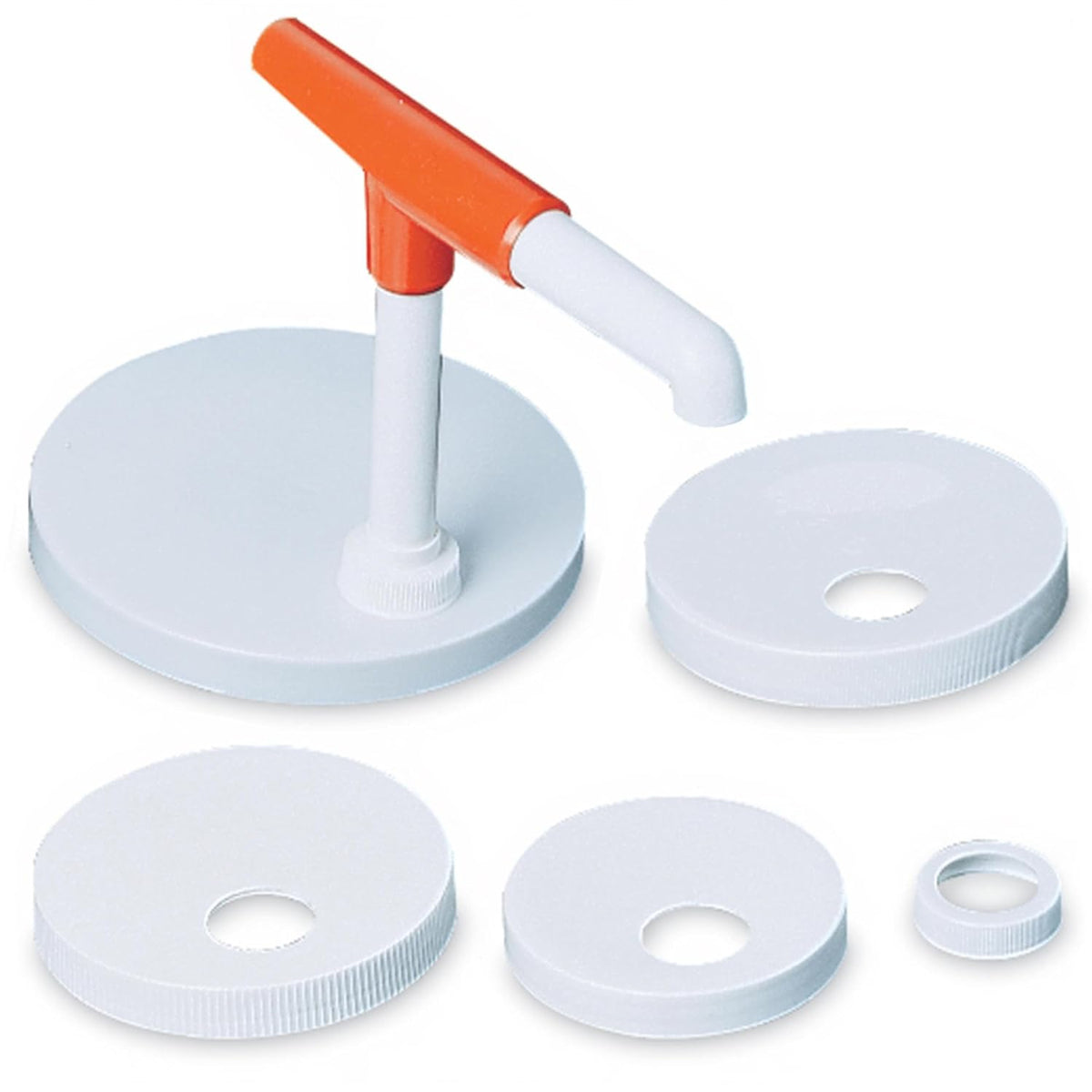 San Jamar Plastic Sauce Mega Pump and Pump Kit, 6 Pieces, White, 12 x 12 x 6 inches; 7.05 Ounces