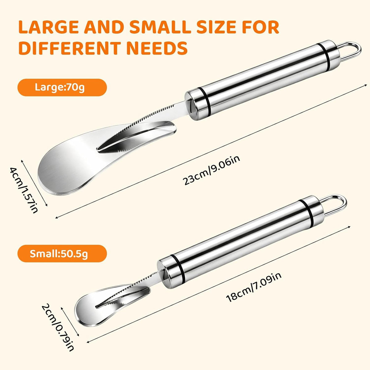 Citrus Peeler 2 Pack,Small And Large for Orange Grapefruit Slicer