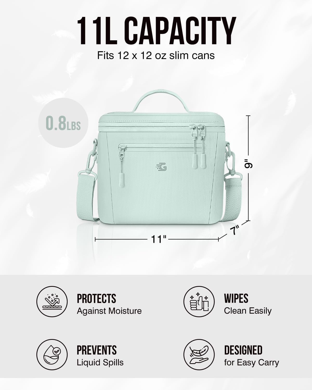 GLORIEROO Insulated Lunch Box Bag Women Girls - Waterproof Leakproof Lightweight Reusable Cooler for School Work Picnic - Back to School