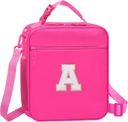 Lunch Box for Women Girls Adult Teens Kids Lunch Bag School Work Picnic Meal Food Container Carrier Purse Cooler,Insulated Lunch Tote with Handheld Shoulder Strap Water Bottle Holder Purple A
