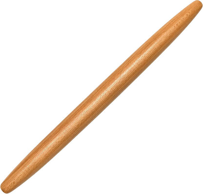 French Tapered Rolling Pin for Baking, 17 Inch Solid Wood