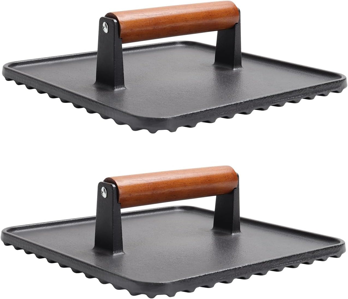 Square Cast Iron Burger Press Smash Griddle Cooking Weight for Blackstone