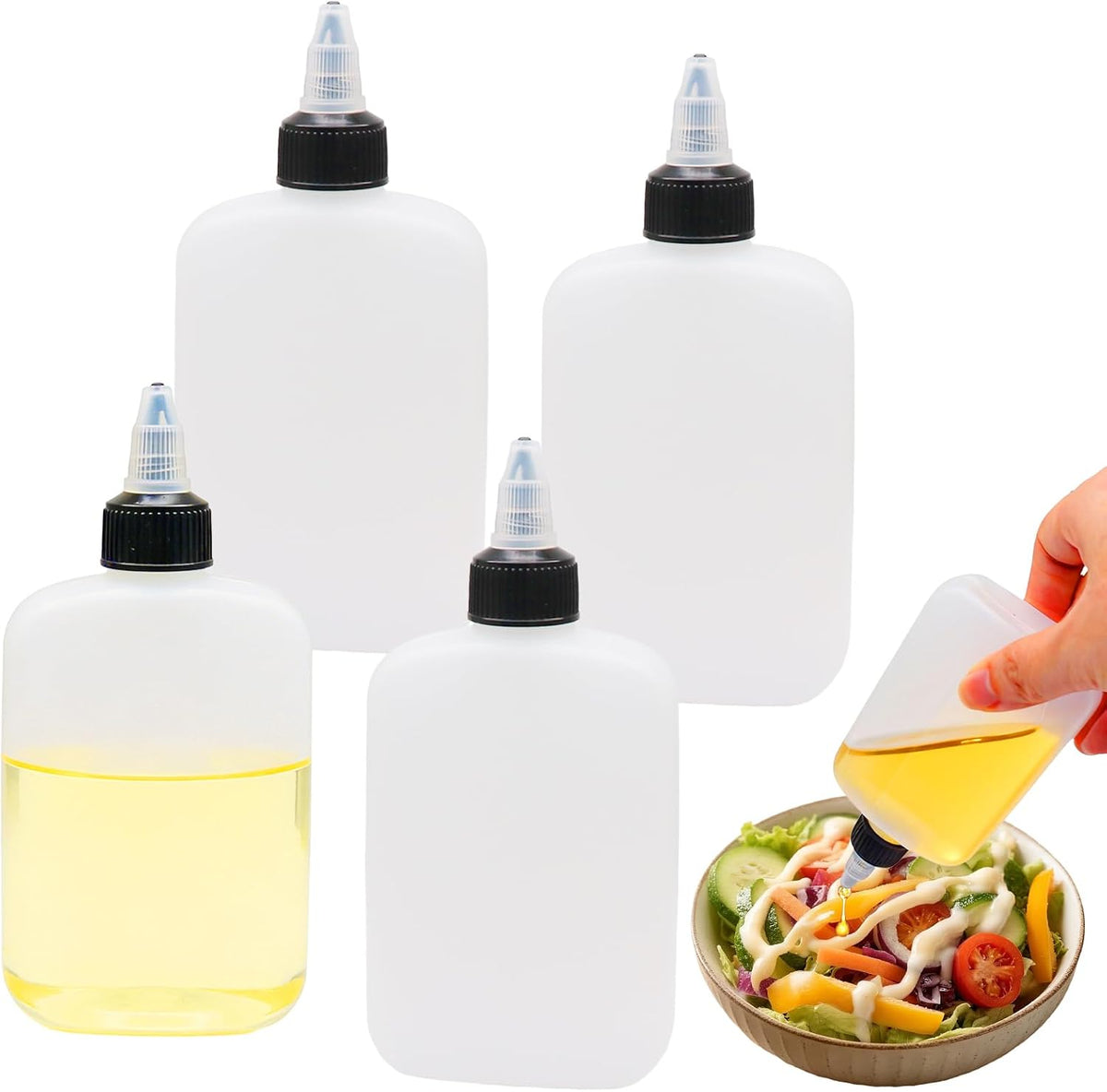 100ML Oil Dispenser Bottles, Leak-Proof Twist Cap Squeeze