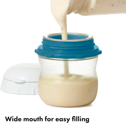 OXO Good Grips Prep & Go Snack & Dip Container, Snack Fuss-Free on the Move, Leakproof Reusable Small Meal Food Storage and Lid, Food Containers with Lids, Snack Organizer, 1.6 Cups/0.4 L