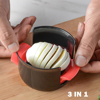 3-in-1 Egg Slicer, 304 Stainless Steel Wire Egg Cutter